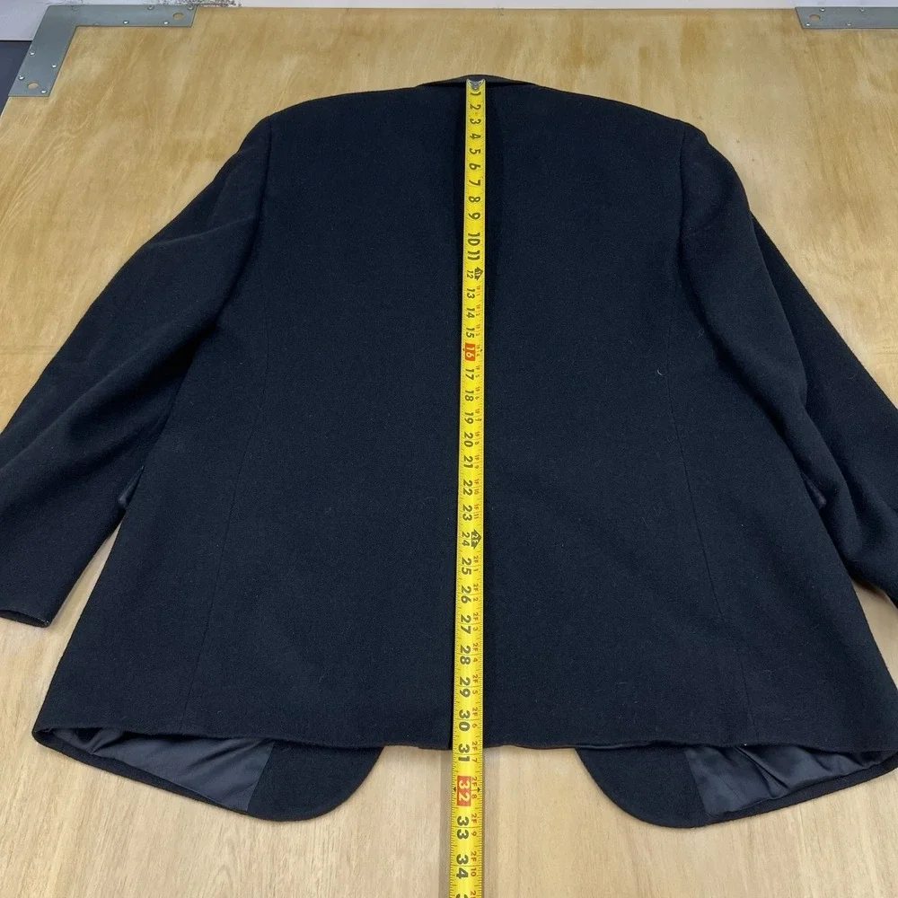 Vintage Brooks Brothers Camel Hair Blazer Jacket Sport Coat Mens 42R Black